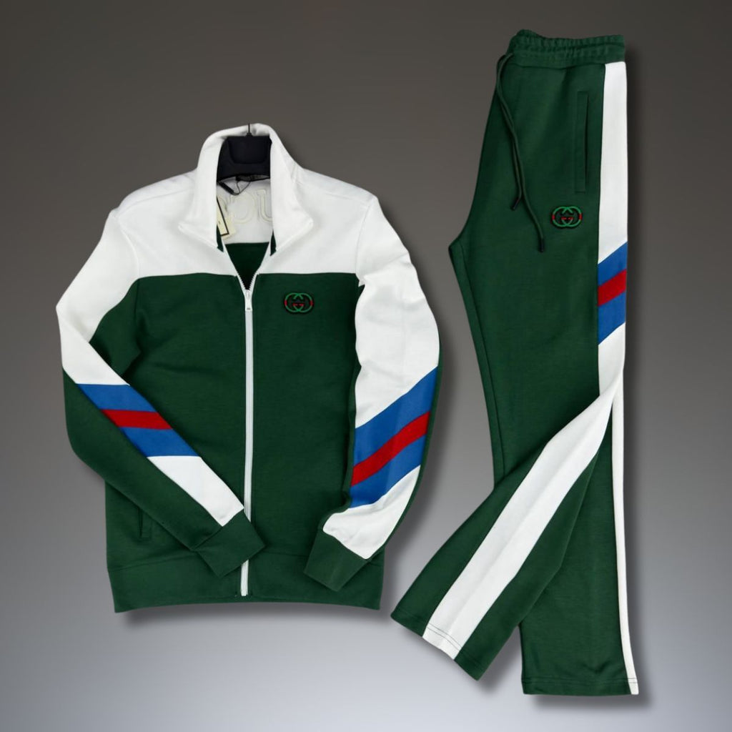 Trening Gucci pentru bărbați, verde - alb. Calitate premium