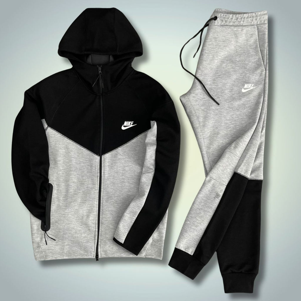 Trening Nike Tech Fleece pentru bărbați, negru-argintiu. 2023. Calitate premium