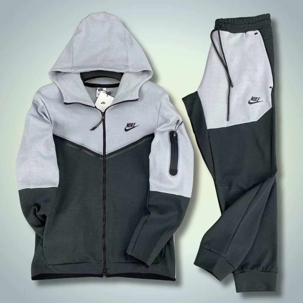 Trening Nike Tech Fleece pentru bărbați, grafit și gri deschis. Calitate premium