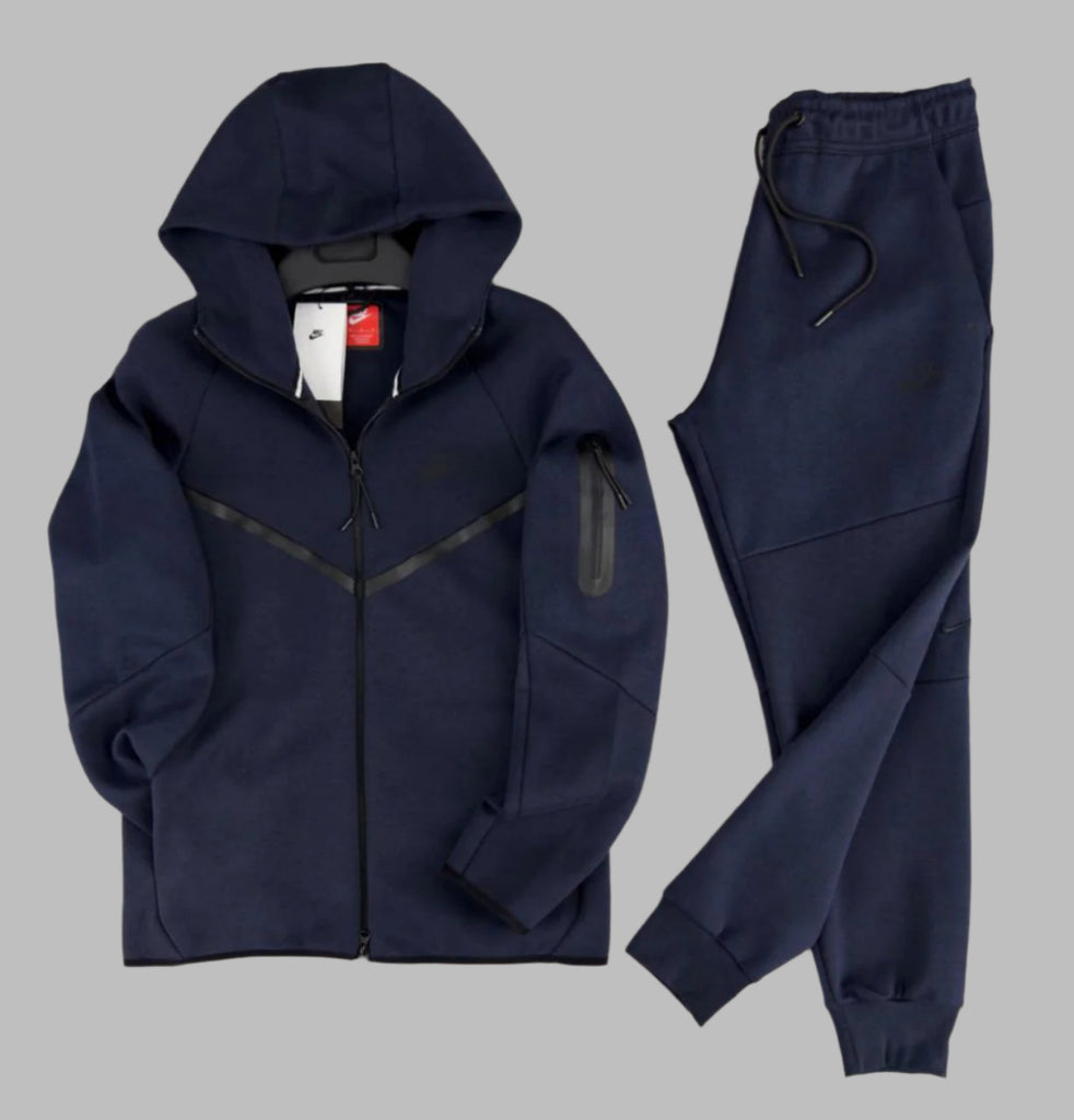 Trening bărbătesc Nike Tech Fleece, albastru închis. Model 2024. Calitate premium.