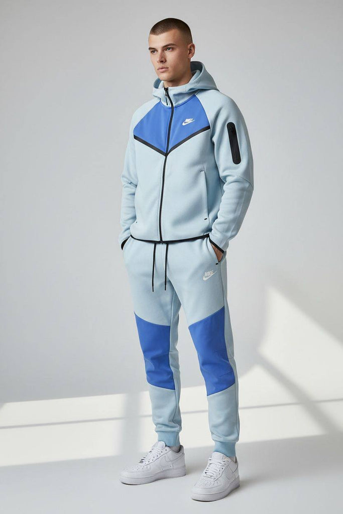 Trening bărbăti Nike Tech Fleece, albastru pal și albastru intens