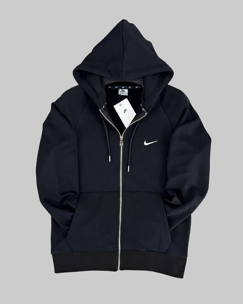 Hanorac bărbătesc cu fermoar Nike, negru