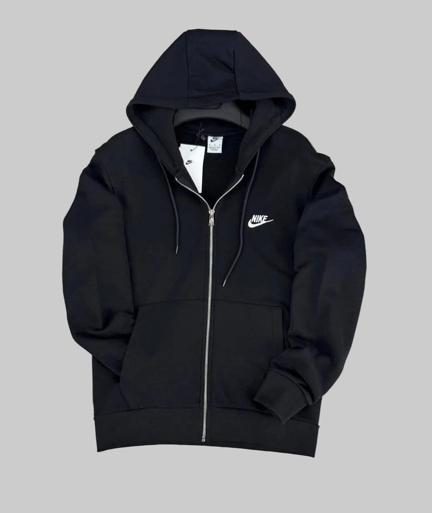 Hanorac bărbați Nike cu fermoar, negru
