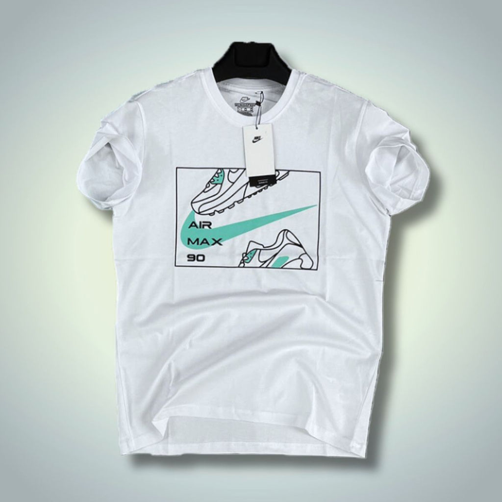 Tricou alb Nike Air Max 90 pentru bărbați. Calitate premium