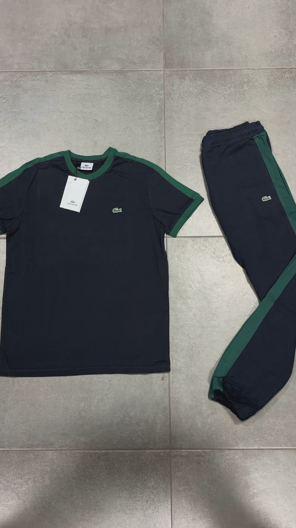 Set de vară bărbați Lacoste, albastru - verde. Calitate premium