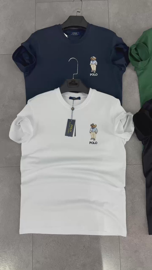 Tricou bărbați Ralph Lauren, negru, imprimare mică. Calitate premium