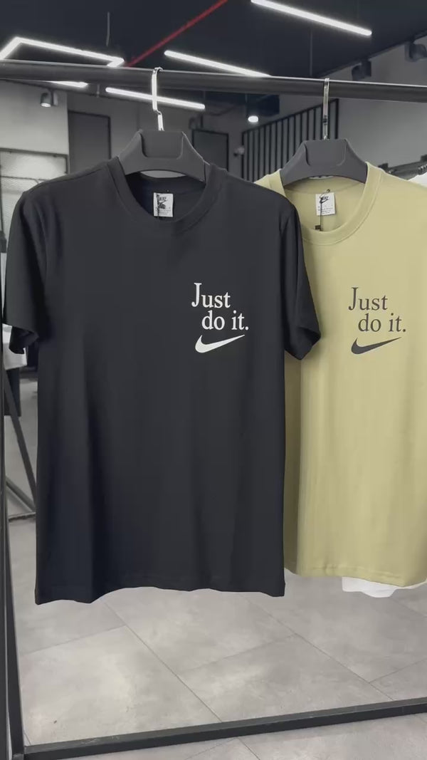 Tricou bărbați Nike, verde măsliniu, Just Do It. Calitate premium
